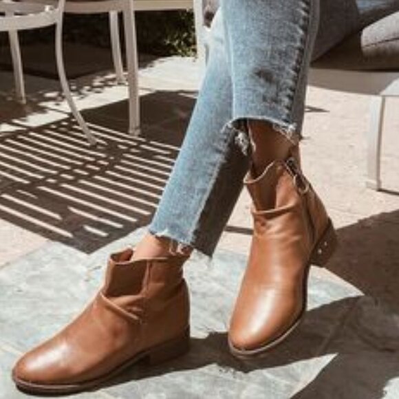 Like NEW BEEK Quail Leather Zip Up Ankle Booties Saddlefor women 1065mn